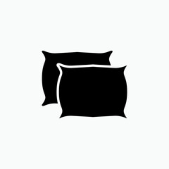 Pillow Icon. Bed Element Symbol – Vector. 