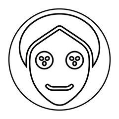 Beauty, cosmetic, face mask icon