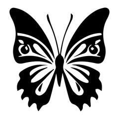 Butterfly vector silhouette illustration black color