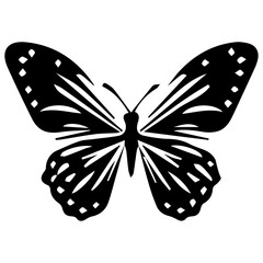 Butterfly vector silhouette illustration black color