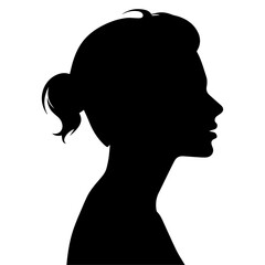 Woman Profile vector silhouette illustration