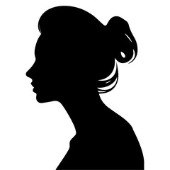 Woman Profile vector silhouette illustration