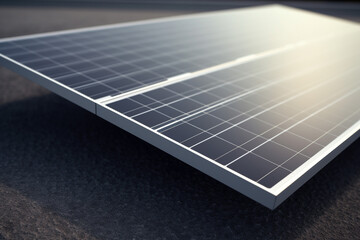 A close up of a solar panel on a white surface