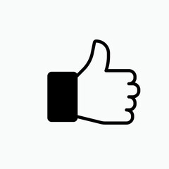 Thumb Up Icon. Like, Agree Symbol - Vector.