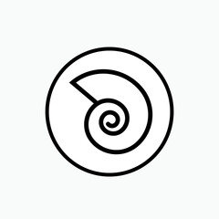  Shell Icon. Mollusk Symbol - Vector