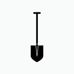 Shovel Icon. Gardening,Trowel. Dig Tool Symbol - Vector.