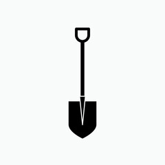 Shovel Icon. Gardening,Trowel. Dig Tool Symbol - Vector.