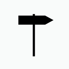 Signpost Icon. Pointing Board. Direction, Road Sign. Direction, Navigation Illustration. Applied as Trendy Symbol for Design Elements, Websites, Presentation and Application - Vector.     
