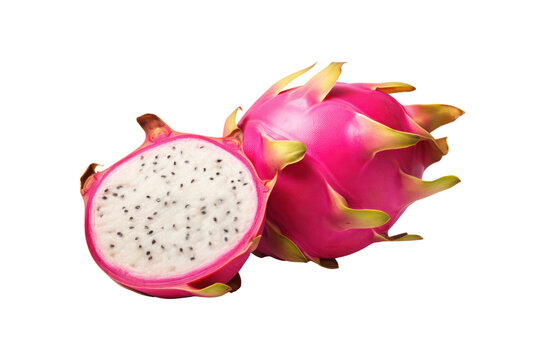 pitaya fruit on an isolated transparent background