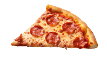 pizza slices on an isolated white background
