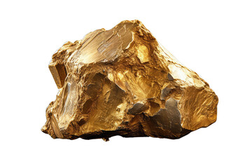 raw gold on an isolated transparent background