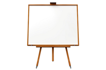 cartoon white board on isolated transparent background