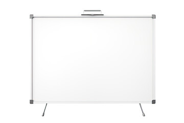 cartoon white board on isolated transparent background
