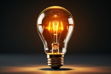  Lightbulb icon with a subtle 3D effect, suggesting the brilliance of creative thinking, Generative AI