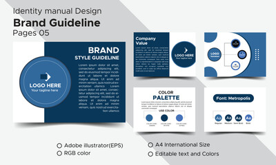 Clean Brand Guidelines Presentation Layout Design
