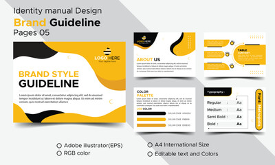 Clean Brand Guidelines Presentation Layout Design
