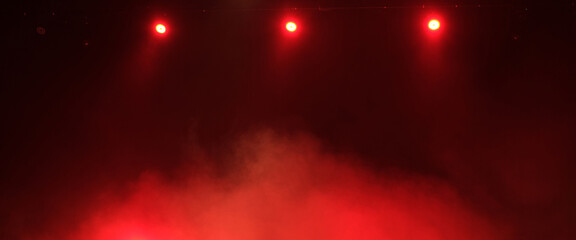 stage lights and smoke