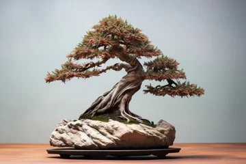 Fotobehang a freshly pruned bonsai tree  illustrating the concept of self-regulation © Natalia