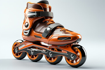 Roller skate icon in a contemporary and minimalist design, capturing the essence of freedom and adventure, Generative AI