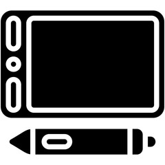 Vector Icon Graphic Tablet, Tablet, Drawing Tablet, Graphic Tool, Pen Tablet, Technology