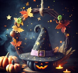 . Witch Hat Ornament Halloween theme