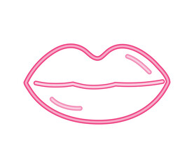 neon lips sign