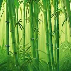 Fototapeta na wymiar bamboo forest illustration background