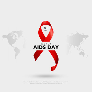 World AIDS Day. 1st December World Aids Day poster. Vector illustration
