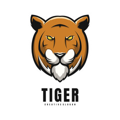 Illustration Head Tiger Mascot Logo