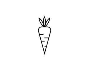 Carrot icon. Vegetable vector illustration on a white background.