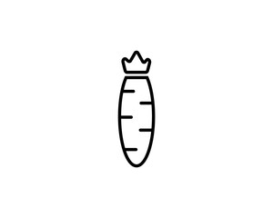 Carrot icon. Simple element illustration. Carrot symbol design. Can be used for web and mobile