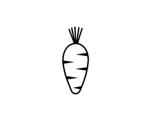 Carrot icon. Vegetable symbol. Thin line sign for mobile concept and web design. Vector illustration.