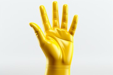 Yellow emoji hand giving a high-five, expressing encouragement and celebration, Generative AI