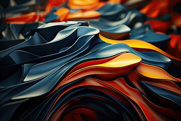 Abstract technological virtual background with gradient curves abstract