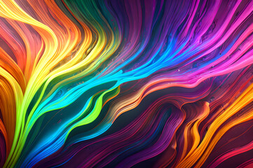 Fototapeta premium Abstract waves modern multi-colored background. Generative AI