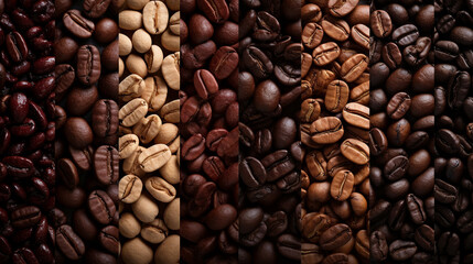 Obraz premium coffee beans background HD 8K wallpaper Stock Photographic Image 