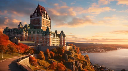 Deurstickers Frontenac Castle in Quebec City © Anaya