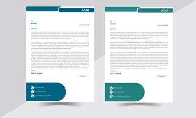 Simple, creative, modern, unique & clean letterhead  design set a4 sizes.