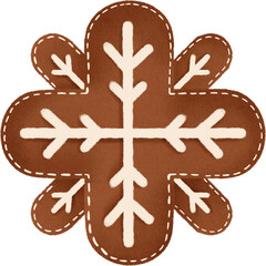 Gingerbread Snowflake Cookie
