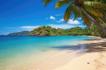 Fototapeta na wymiar a secluded tropical beach with azure waters