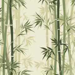 Fototapeta na wymiar Bamboo Seamless Pattern