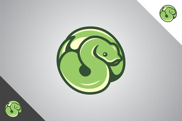 Snake modern logotype and symbol. Perfect logo for business related to animal, pet and veterinary. Isolated on background. Vector eps 10. - obrazy, fototapety, plakaty