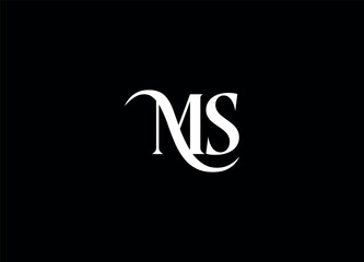 MS  letter logo design and initial logo