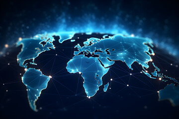 Global network background. World map point, international meaning