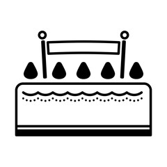 シンプルなホールケーキのアイコン