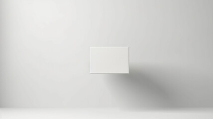 the podium is white levitating in space.