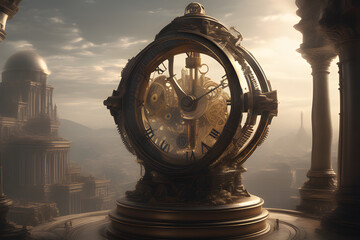 Imagine a clockwork city where every second counts, or a magical hourglass that turns back time