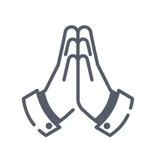 folded hand thankful emoji icon