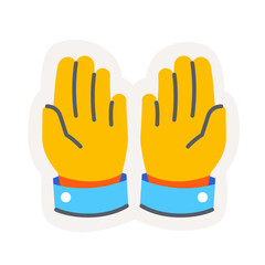 pray hand emoji icon sticker