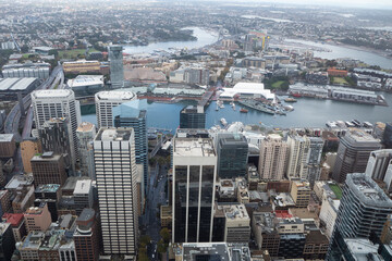 Top view of the Sydney, Australia.